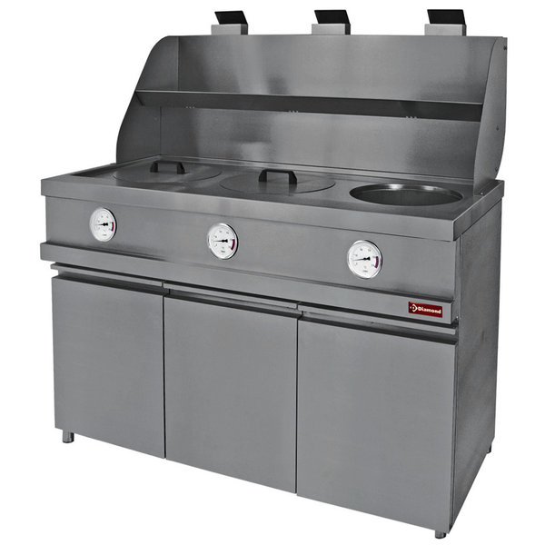 Friteuse | HEAVY DUTY | Gas | 13+13+13L | 0°C/200°C | 48kW | Piëzo Ontsteking | Aftapkranen | 1445x870x930/1507(h)mm