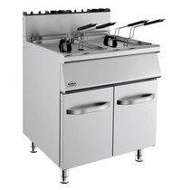 CombiSteel Friteuse | BASE 700 | Gas | 15+15L | 0°C/180°C | 30kW | Aftapkranen | 800x700x900(h)mm 
