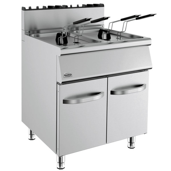 Friteuse | BASE 700 | Gas | 15+15L | 0°C/180°C | 30kW | Aftapkranen | 800x700x900(h)mm