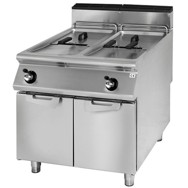 Friteuse | 700 LINE | Gas | 13+13L | 0°C/190°C | 24kW | Piëzo Ontsteking | Aftapkranen | 800x730x870(h)mm