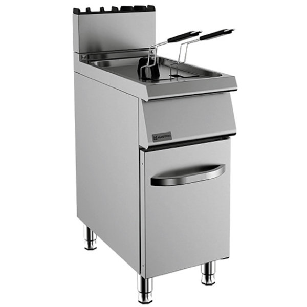 Friteuse | 700 LINE | Gas | 15L | 0°C/185°C | 15kW | Piëzo Ontsteking | Aftapkraan | 400x730x900(h)mm