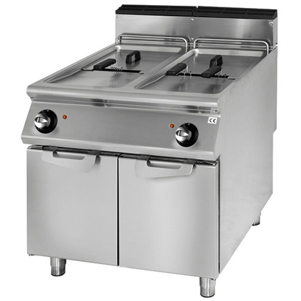 Friteuse | 900 LINE | Gas | 21+21L | 0°C/190°C | 38kW | Piëzo Ontsteking | Aftapkranen | 800x900x870(h)mm