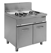 Saro Friteuse | E7/FLG | Gas | 17+17L | 0°C/190°C | 33kW | Piëzo Ontsteking | Aftapkranen | 800x700x850(h)mm