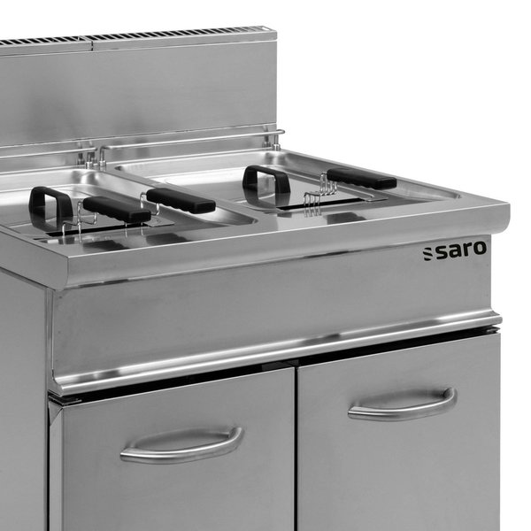 Friteuse | E7/FLG | Gas | 17+17L | 0°C/190°C | 33kW | Piëzo Ontsteking | Aftapkranen | 800x700x850(h)mm