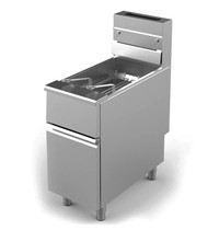 UNNINOX Friteuse | Gas | 21L | 30°C/190°C | 24kW | Aftapkraan | 400x870x850(h)mm