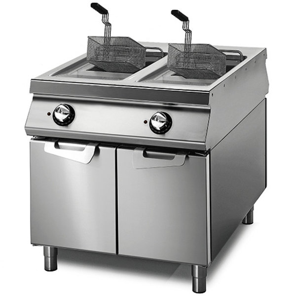 Friteuse | 1100 LINE | Eiland | Elektrisch | 13+13L | 0°C/190°C | 20.4kW (400V) | Aftapkranen | 800x1100x870(h)mm