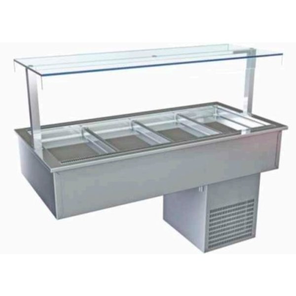 Gekoelde Kuip | 2x GN 1/1 | Geventileerd | +2°C/+8°C | RVS | 0.45kW | 800x760x670(h)mm