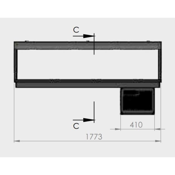 Gekoelde Kuip | 4x GN 1/1 | Statisch | +2°C/+8°C | RVS | 0.45kW | 1450x760x580(h)mm