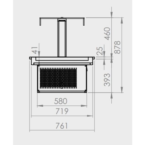 Gekoelde Kuip | 6x GN 1/1 | Statisch | +2°C/+8°C | RVS | 0.57kW | 2100x760x580(h)mm