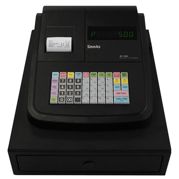 Kassa | ER-180U Small | 16 Preset-Toetsen | 1-Regeldisplays | Bonprinter 57.5mm | Kassalade | 325x420x202(h)mm