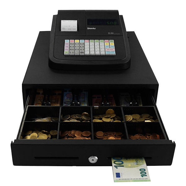 Kassa | ER-180U | 16 Preset-Toetsen | 1-Regeldisplays | Bonprinter 57.5mm | Kassalade | 400x450x218(h)mm