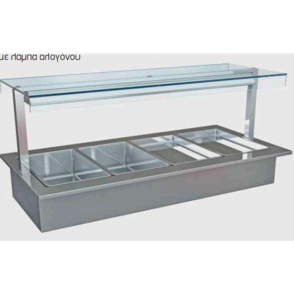 Bain Marie | 3x GN 1/1 | +50°C/+80°C | RVS | 0.5kW | 1120x760x730(h)mm