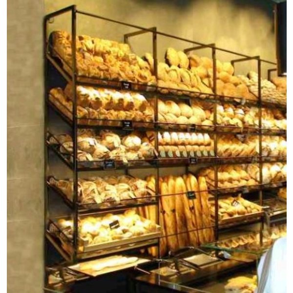 Winkelstelling | Modulair | Voor Brood | Supermarkt/Bakker | 6 Schappen | 3000x500x2200(h)mm