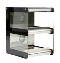 Luxus Warmhoudvitrine | RVS + Glas | Open | Met Heteluchtgordijn | +60°C/+80°C | 0.7kW | 540x650x810(h)mm 