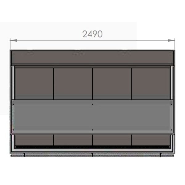 Koeltoonbank | 0°C/+8°C | Geforceerd | 1.5kW | 2000x1600x1200(h)mm