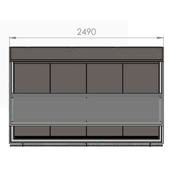 Koeltoonbank | 0°C/+8°C | Geforceerd | 2.25kW | 2500x1600x1200(h)mm