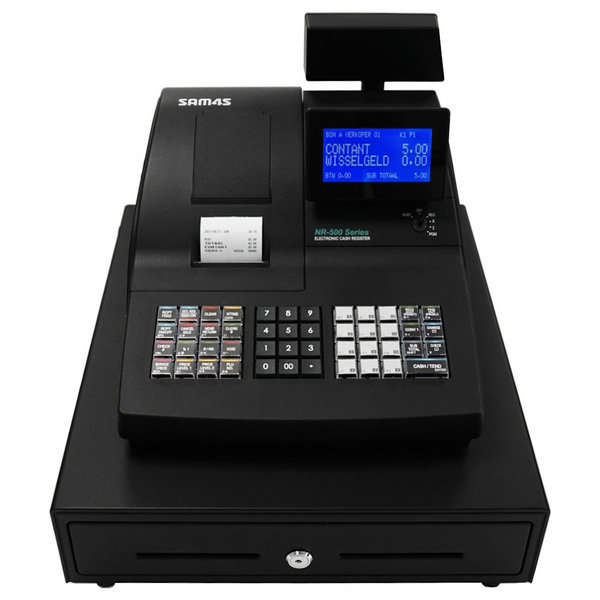 Kassa | NR-510RB | 12 Preset-Toetsen | 8-/2-Regeldisplays | Bonprinter 57.5mm | Kassalade | 400x450x266(h)mm