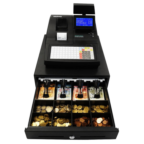 Kassa | NR-520B | 60 Preset-Toetsen | 8-/2-Regeldisplays | 2x Bonprinter 57.5mm | Kassalade | 400x450x266(h)mm
