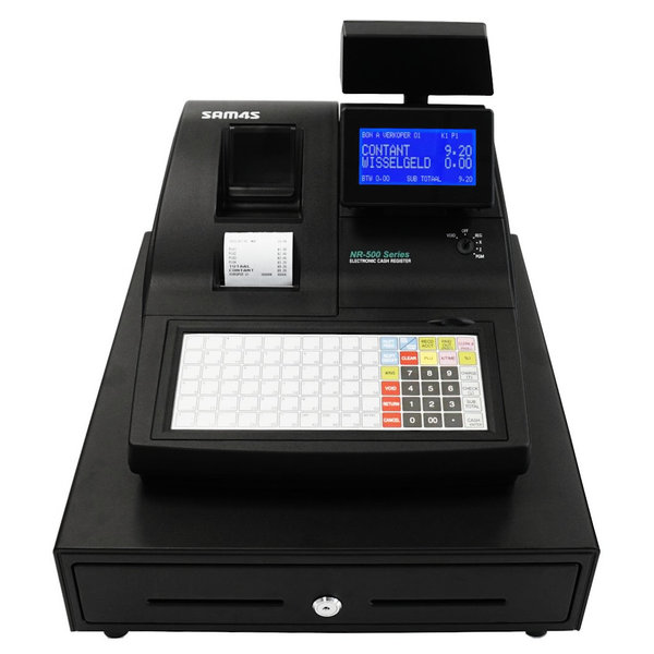 Kassa | NR-520B | 60 Preset-Toetsen | 8-/2-Regeldisplays | 2x Bonprinter 57.5mm | Kassalade | 400x450x266(h)mm