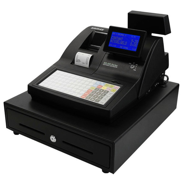 Kassa | NR-520B | 60 Preset-Toetsen | 8-/2-Regeldisplays | 2x Bonprinter 57.5mm | Kassalade | 400x450x266(h)mm