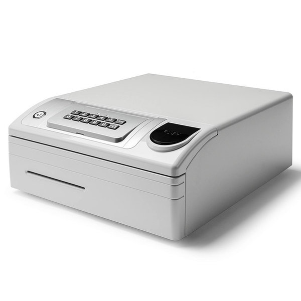 Kassalade | ND-350 | Wit | 4 Muntvakken + 4 Biljetvakken | Handmatig | Pincode + Alarm | 354x418x165(h)mm