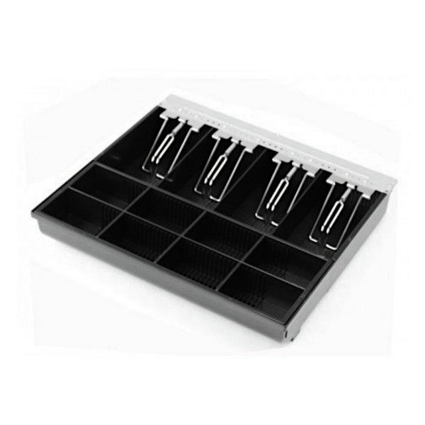 Kassalade | 423 | Wit/RVS | 8 Muntvakken + 4 Biljetvakken | Elektrisch (12V/24V) | 405x423x113(h)mm