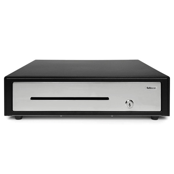 Kassalade | HEAVY DUTY | Zwart/RVS | 8 Muntvakken + 4 Biljetvakken | Elektrisch (12V) | 410x415x115(h)mm