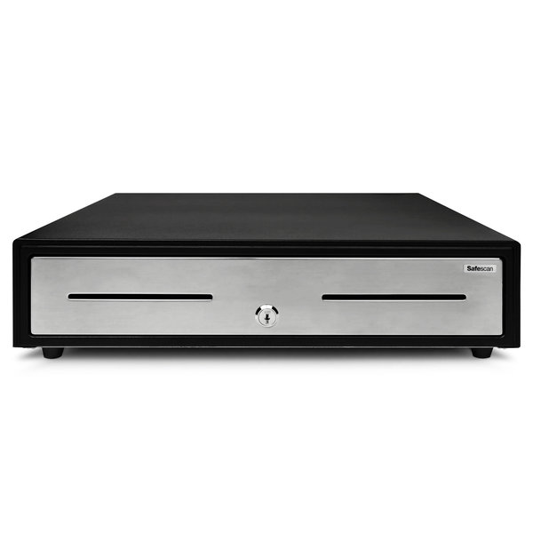 Kassalade | HEAVY DUTY | Zwart/RVS | 8 Muntvakken + 5 Biljetvakken | Elektrisch (12V) | 460x465x115(h)mm