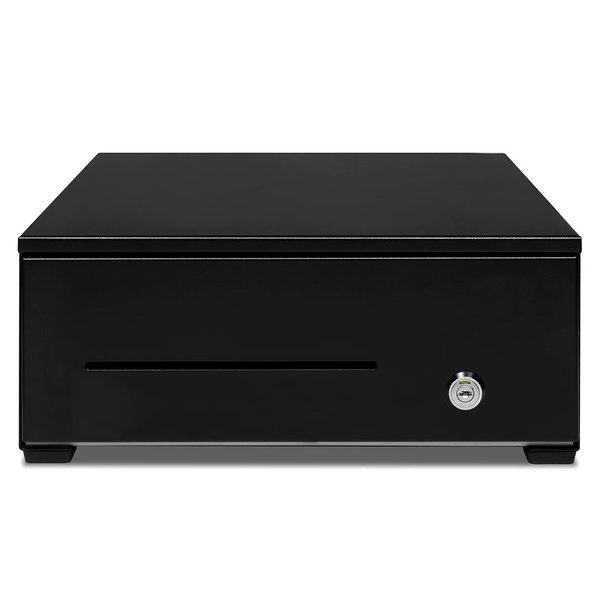 Kassalade | HEAVY DUTY | Zwart | 8 Muntvakken + 8 Biljetvakken | Elektrisch (12V) | 345x422x130(h)mm