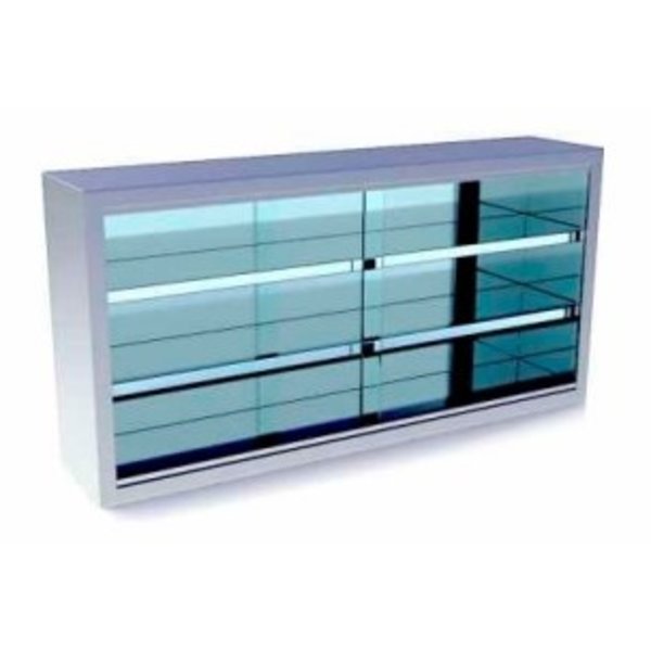 RVS Wandkast | Glazen Schuifdeuren | 900/2350(l)x300(d)x700(h)mm