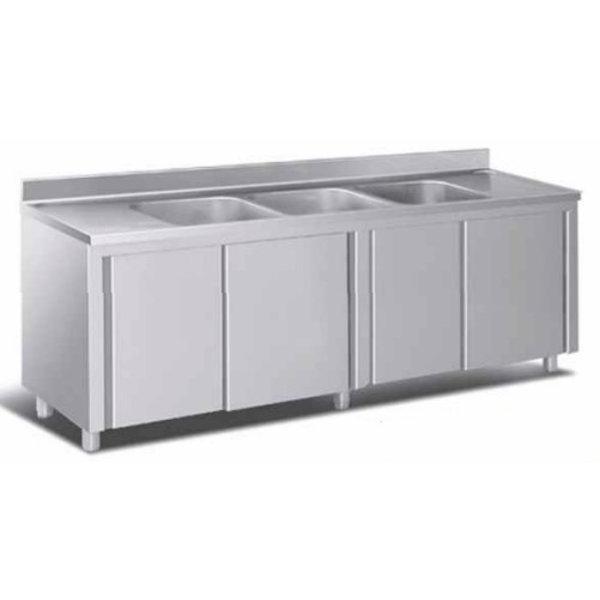 Spoeltafel | Met 3 Kuipen | 2800x700x860(h)mm