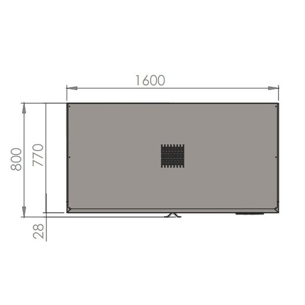 Rijpingskast | 1400L | RVS + Glazen Deur | Zwart | Geventileerd | 0.75kW | 230V | 1600x850x2400(h)mm