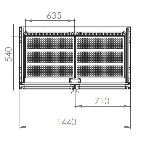 Rijpingskast | 1400L | RVS + Glazen Deur | Zwart | Geventileerd | 0.75kW | 230V | 1440x850x2120(h)mm
