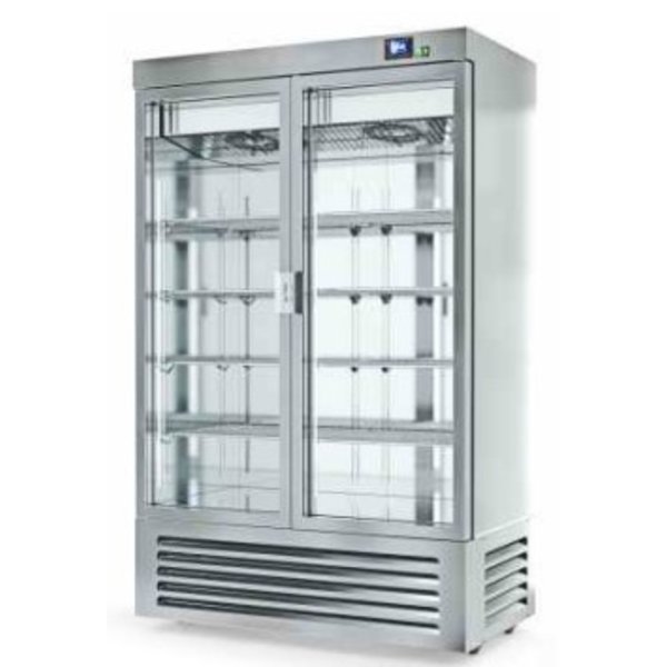 Rijpingskast | 1400L | RVS + Glazen Deur | Geventileerd | 0.75kW | 230V | 1440x850x2120(h)mm