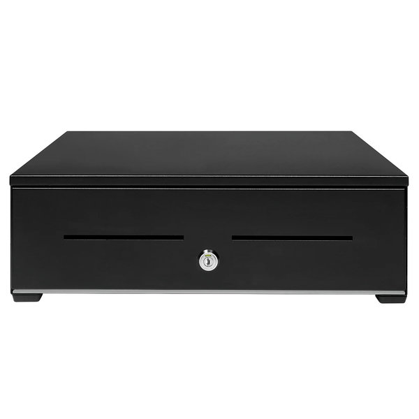 Kassalade | HEAVY DUTY | Zwart | 8 Muntvakken + 8 Biljetvakken | Elektrisch (12V) | 415x425x130(h)mm
