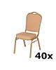 Luxus Stackchair Rock | 40x | Beige | Stalen Frame 