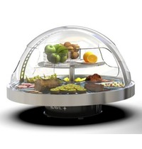 SAYL Drop-In Koelvitrine (360°) | RVS | +4°C/+8°C | Statisch | Zelfbediening | 950x950x750(h)mm 