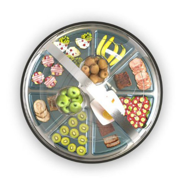 Drop-In Koelvitrine (360°) | RVS | +4°C/+8°C | Statisch | Zelfbediening | 950x950x750(h)mm