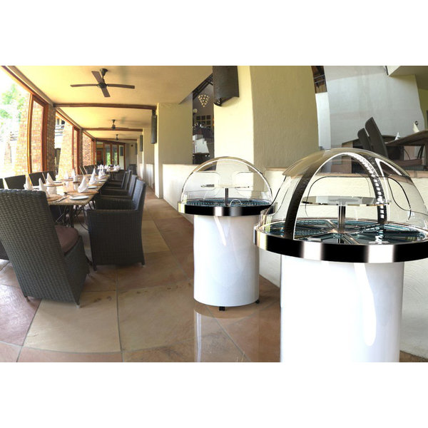 Drop-In Koelvitrine (360°) | RVS | +4°C/+8°C | Statisch | Zelfbediening | 950x950x750(h)mm