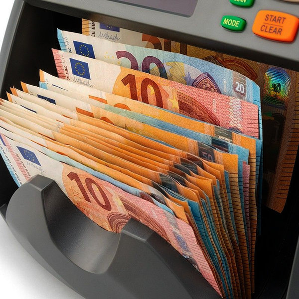 Biljettelmachine | SERIE 750 | 1500/min. | Invoer 500 / Opvang 600 Biljetten | Valsgelddetectie (ECB-Gecertificeerd) | 305x295x345(h)mm