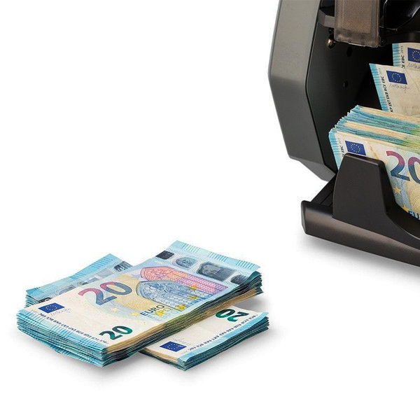 Biljettelmachine | SERIE 800 | 1500/min. | Invoer 500 / Opvang 600 Biljetten | Valsgelddetectie (ECB-Gecertificeerd) | Touchscreen | 305x295x345(h)mm