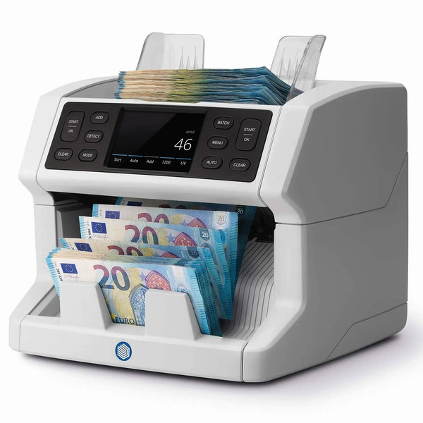 Biljettelmachine | 2850 | 1500/min. | Invoer 500 / Opvang 220 Biljetten | Valsgelddetectie (3-Voudig) | Touchscreen | 259x254x255(h)mm