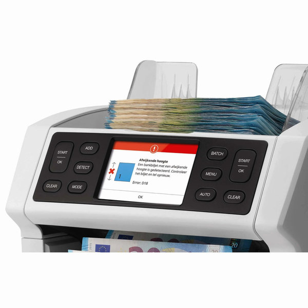 Biljettelmachine | 2850 | 1500/min. | Invoer 500 / Opvang 220 Biljetten | Valsgelddetectie (3-Voudig) | Touchscreen | 259x254x255(h)mm
