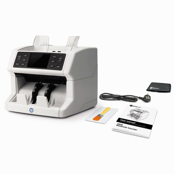 Biljettelmachine | 2850 | 1500/min. | Invoer 500 / Opvang 220 Biljetten | Valsgelddetectie (3-Voudig) | Touchscreen | 259x254x255(h)mm