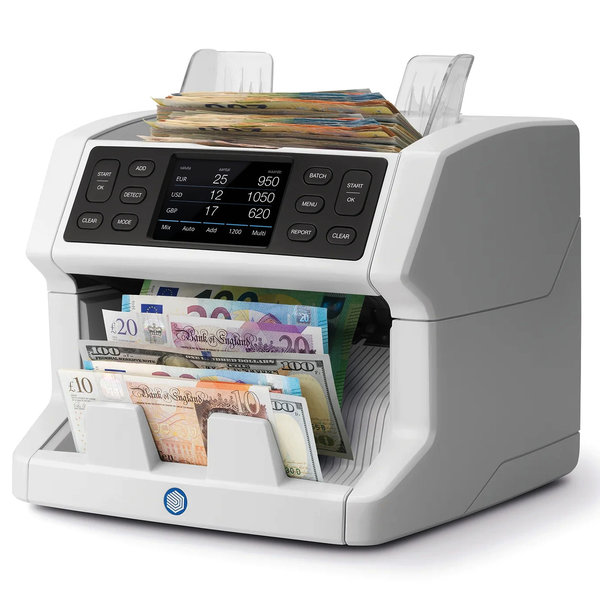Biljettelmachine | 2865-S | 1200/min. | Invoer 500 / Opvang 220 Biljetten | Valsgelddetectie (ECB-Gecertificeerd) | Touchscreen | 259x254x255(h)mm