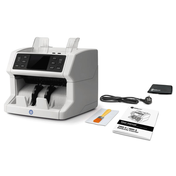 Biljettelmachine | 2865-S | 1200/min. | Invoer 500 / Opvang 220 Biljetten | Valsgelddetectie (ECB-Gecertificeerd) | Touchscreen | 259x254x255(h)mm