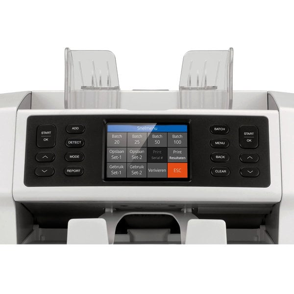 Biljettelmachine | 2985-SX | 1200/min. | Invoer 500 / Opvang 220 Biljetten | Valsgelddetectie (ECB-Gecertificeerd) | Touchscreen | 300x271x293(h)mm