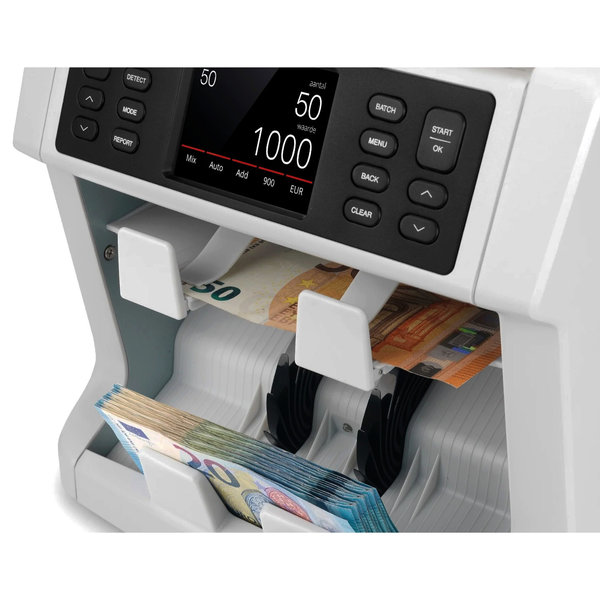 Biljettelmachine | 2995-SX | 1200/min. | Invoer 500 / Opvang 220 Biljetten | Valsgelddetectie (ECB-Gecertificeerd) | Touchscreen | 300x271x293(h)mm
