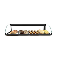 SAYL Vitrine | Zwart | Rond | Neutraal | 840x380x170(h)mm 