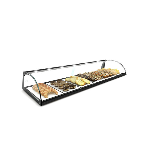 Vitrine | LED | Zwart | Neutraal | Demonteerbaar | 1190x380x170(h)mm